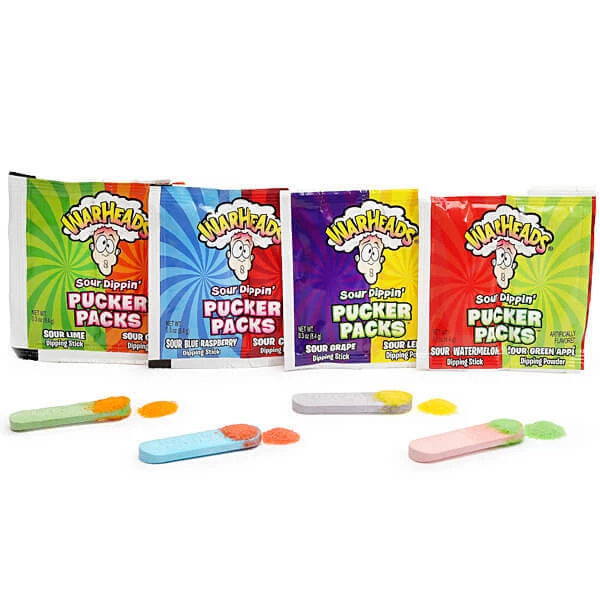 Impact Confections Assorted Candy Warheads Sour Dippin' Pucker Packs 3 Impact Confections Assorted Candy Warheads Sour Dippin' Pucker Packs
