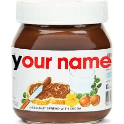 Candy Floss Land Nutella Jar With Personalized Label