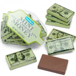 Frankford Candy Money Bars Milk Chocolate Mesh Bag