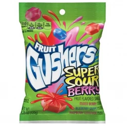 Betty Crocker Fruit Gushers Super Sour Berry Assorted Candy