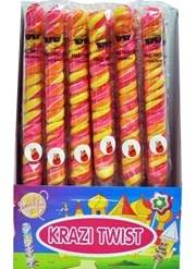 Candy Floss Land Krazy Twist Tall Lollipops Assorted Candy