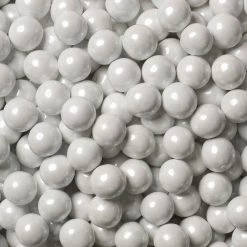 Sweetworks White Shimmer Sixlets