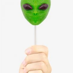 Candy Floss Land Giant Size Candy Gummy Alien Head On A Stick