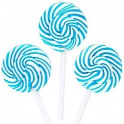 YumJunkie Blue Candy Mini Whirly Pops Blue Raspberry