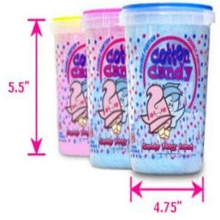 Candy Floss Land Assorted Candy Cotton Candy 2oz Tubs Case