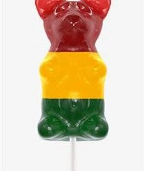 Candy Floss Land Gummy Bear On A Stick Blue Candy