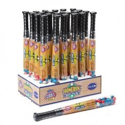 Assorted Candy Double Bubble Homerun Baseball Bat With Gumballs