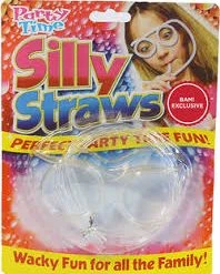 Candy Floss Land Silly Glasses - Bendable Straws