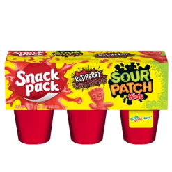 Candy Floss Land Snack Pack Sour Patch Kids RedBerry Gel Cups Assorted Candy