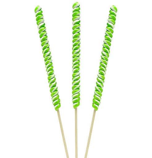 YumJunkie Tesla's Tall Twist Pops Green Green Candy 1 YumJunkie Tesla's Tall Twist Pops Green Green Candy