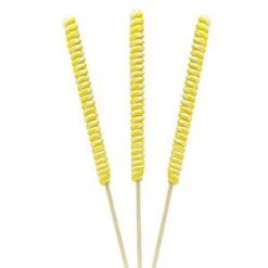 YumJunkie Lollipops Tesla's Tall Twist Pops Yellow