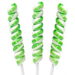 YumJunkie Tesla's Twist Pops Green Green Candy